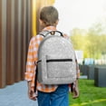 thumbnail image 6 of Yiaed Silver Glitter Print School Backpack College Backpack Daypacks for Students High School Spacious and Durable Daypack for Work and Travel-One Size, 6 of 6