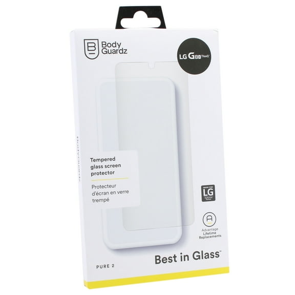 Bodyguardz Pure 2 Tempered Glass Screen Protector for LG G8X ThinQ - Clear
