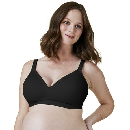 BRAVADO! DESIGNS Plunge Wireless Maternity & Nursing Bra | Black | S