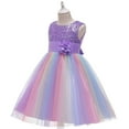 thumbnail image 5 of Gpaecead Toddler Girls Lace Bowknot Dresses Baby Birthday Party Gown Puffy Multi-Color Dresses 7-8 Years Purple, 5 of 5