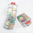 thumbnail image 4 of Pastillero portátil de 2 piezas, organizador de pastillas sin BPA con 10 compartimentos, organizador de medicamentos de gran capacidad, caja de medicamentos de viaje, portátil diario para vitaminas, 4 of 5