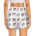 thumbnail image 4 of Uemuo Cute Dog Pattern Women's Athletic Shorts High Waisted Running Shorts with Liner Pockets Gym Elastic Workout Shorts-Large, 4 of 9