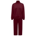 thumbnail image 3 of Neck Sweatshirt Women Turtleneck Pullover Long Sleeve Tops & Pants Set (Red S), 3 of 3
