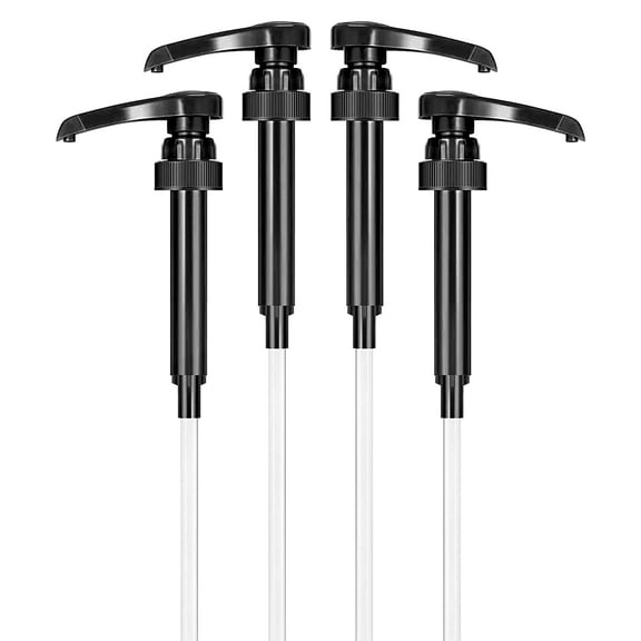 4-Pack Coffee Syrup Pump Dispenser for Torani, Starbucks, Skinny, DaVinci, Monin Bottles