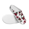 thumbnail image 3 of KLL Rose Flowers Pattern Adult Unisex Cozy Slippers,Fuzzy Slip-on Slippers TPR Sole Slippers Comfort Plush Home Footwear for Indoor & Outdoor-39/40, 3 of 7