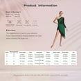 thumbnail image 7 of Alvivi Women One Shoulder Asymmetric Fringe Dress with Shorts Tassel Latin Tango Dance Dress Black S, 7 of 7