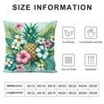 thumbnail image 5 of GOSMITH Tropical Pineapple Throw Pillow Cover Flora Flower Green Palm Tree Leave Decorative Modern Square Cushion Case for Home Sofa Couch Bed Living Room Car, 5 of 5