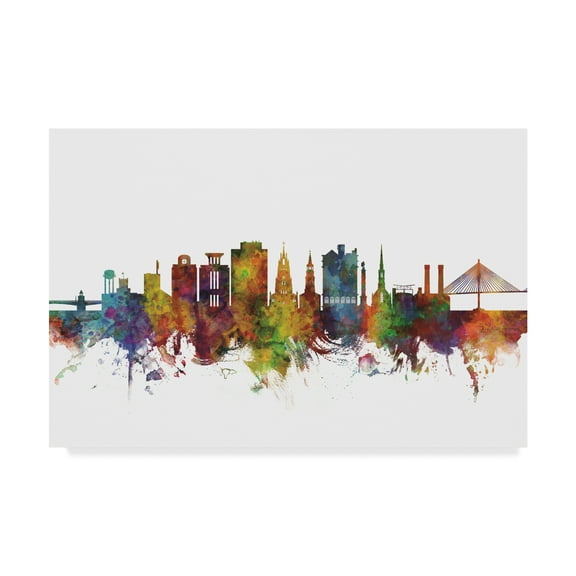 Trademark Fine Art 'Charleston South Carolina Skyline II' Canvas Art by Michael Tompsett