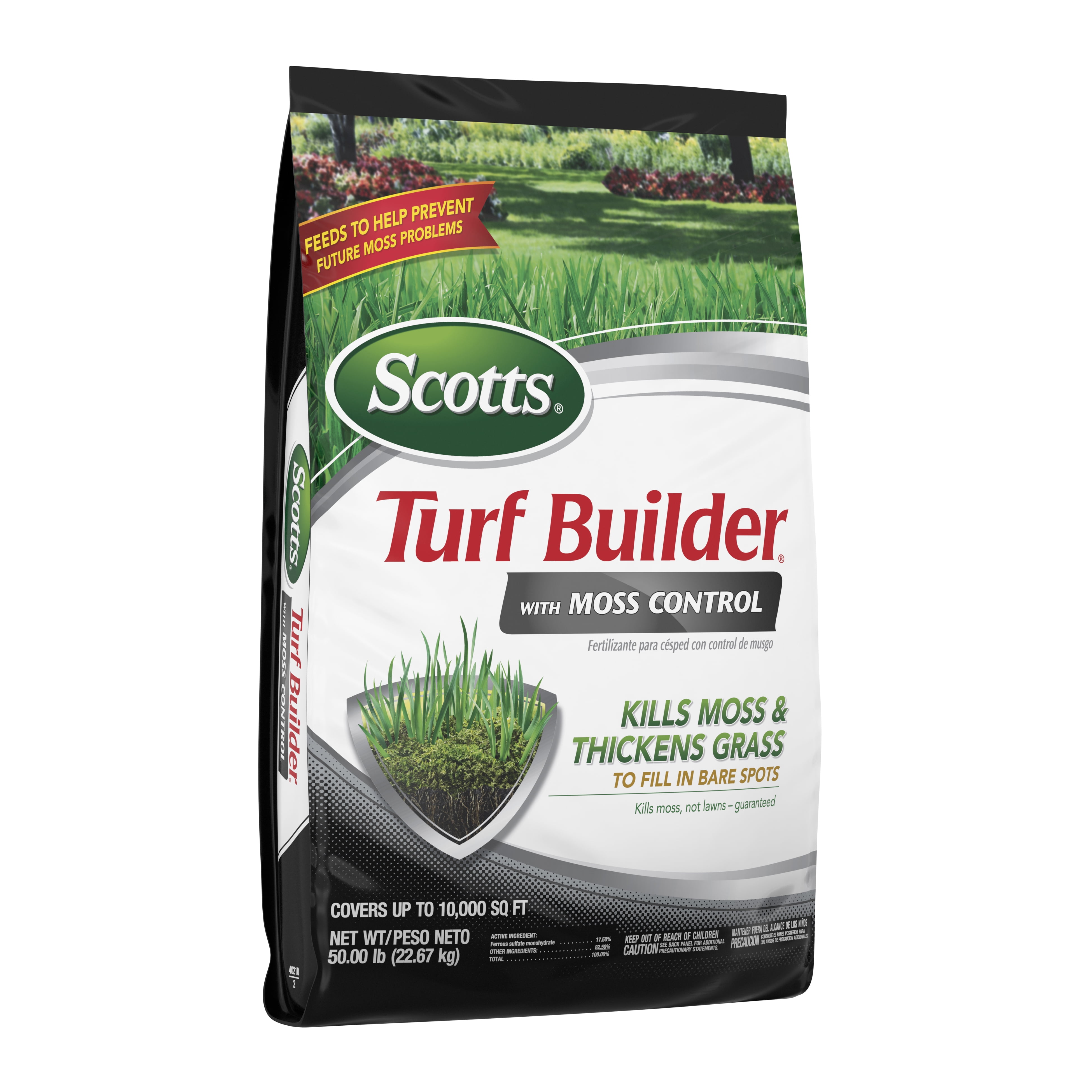 Scotts Turf Builder with Moss Control, Up to 10,000 sq. ft., 50 lbs.