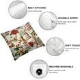 thumbnail image 4 of Nawypu  Throw Pillow Covers,Set of 2 Pillowcase Decor for Couch Sofa Bedroom Car Living Room,Christmas Botanical Plants Flowers and Bells, 4 of 6