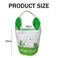thumbnail image 3 of Almacenamiento de cestas de Pascua, cesta de lona vacía con asas, bolsas de cubo plegables para niños y niñas, Clo, 3 of 5