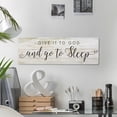 thumbnail image 2 of Personalized Planet Give it to God and Go to Sleep Spiritual Wall Art in Brown and Gray Letters on Rectangular Antique White Wood, 18x6, 2 of 3