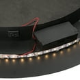 thumbnail image 5 of A&B Home Round LED Wall Mirror with Gold Trim - 32" - Black, Gold Finish, 5 of 6