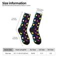 thumbnail image 2 of Rateoe Colorful Ping Pong Rackets for Women Casual Calf Socks - Cute Crew Socks - Thin Soft Above Ankle Socks Size 5-11, 2 of 6