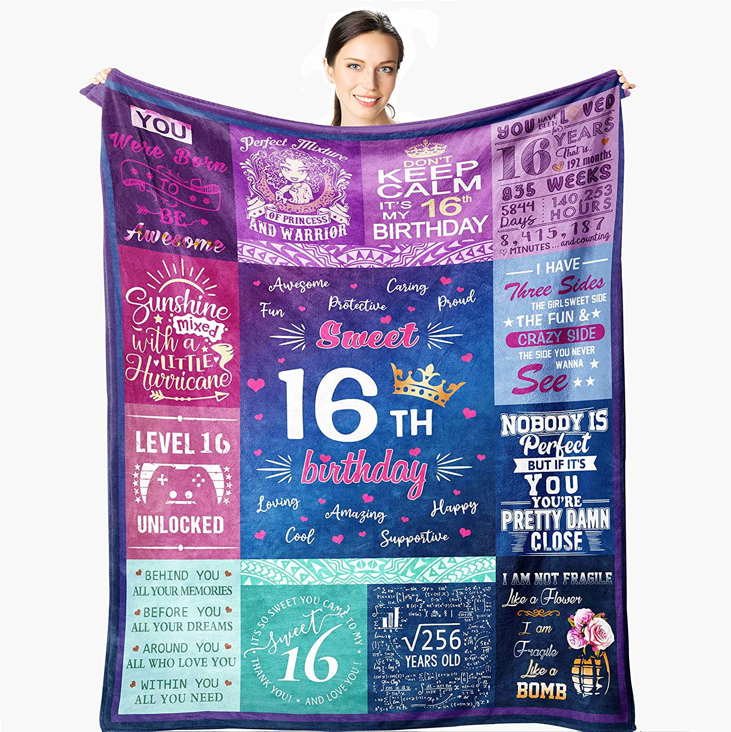 Omokil 16th Birthday Gifts for Girls Blanket, Sweet India
