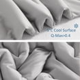 thumbnail image 6 of Kelnaro Queen 90"x90" Cooling Comforter, Ultra Soft Lightweight Ice Breathable Summer Blanket, Light Grey, 6 of 6