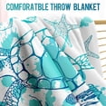 thumbnail image 5 of Sea Turtle Throw Blanket Gifts for Women Girls, Ocean Animal Decor for Couch Bed Sofa Travelling, Birthday Christmas Soft Cozy Lightweight Blankets for Kids Adults 50"x60", 5 of 5