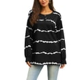 thumbnail image 4 of Uhndy Women Stripe Long Sleeve Work Shirt Blouse Top Casual Tunic T Shirt-LQ, 4 of 6