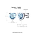 thumbnail image 7 of Suplight Heart Earrings for Women 6mm/10mm Birthstone Earrings Valentine's Day Jewelry Gift for Women, 7 of 7