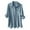 Blue, variant on Womens Button Down Shirts Long Sleeve Textured Collared Blouses Summer Casual Flowy Beach Gauze Tops with Pocket (Navy,L)