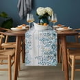 thumbnail image 2 of Blue Eucalyptus Leaves Table Runner - 90 Inch Long, Kitchen Dining Table Runner Dresser Scarves, Watercolor Plants Floral Wooden Farmhouse Decor for Coffee Tables Wedding Party Banquet, 2 of 8