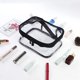 thumbnail image 3 of Bolsa de aseo transparente portátil con asa, bolsa de maquillaje impermeable transparente para viajes, organizador de cosméticos transparente grande con cremallera para baño, vacaciones, 3 of 5