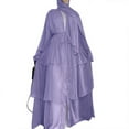 thumbnail image 1 of Gspmoly Robe pour Femmes, Robe Cardigan Ample Colorée à Grande Manches Longues pour Femmes, Robe à Manches Longues à Col en V, Robes de Cocktail pour Femmes, Cadeaux de Vacances, 1 of 6
