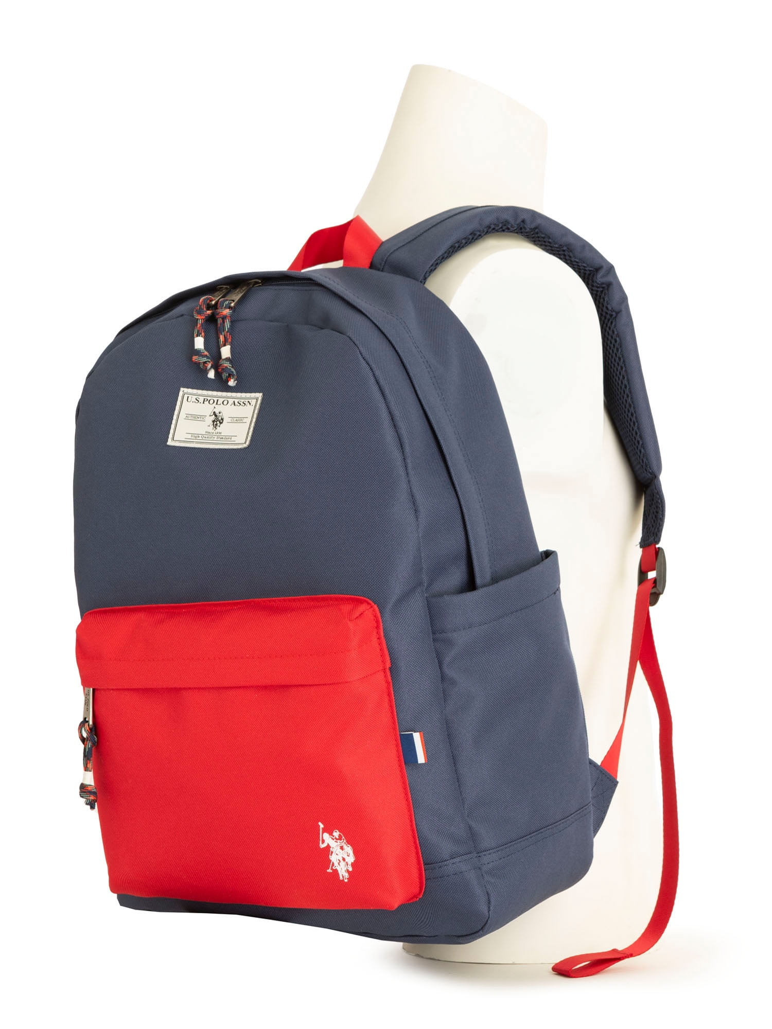U.S. Polo Assn. Adult 18" Water-Resistant Backpack, Navy