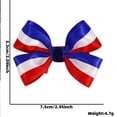 thumbnail image 3 of Independence Day Bow Hair Clip Accessory Holiday Party Red White Blue Star Striped Flag Hair Accessory Side Clip, 3 of 6