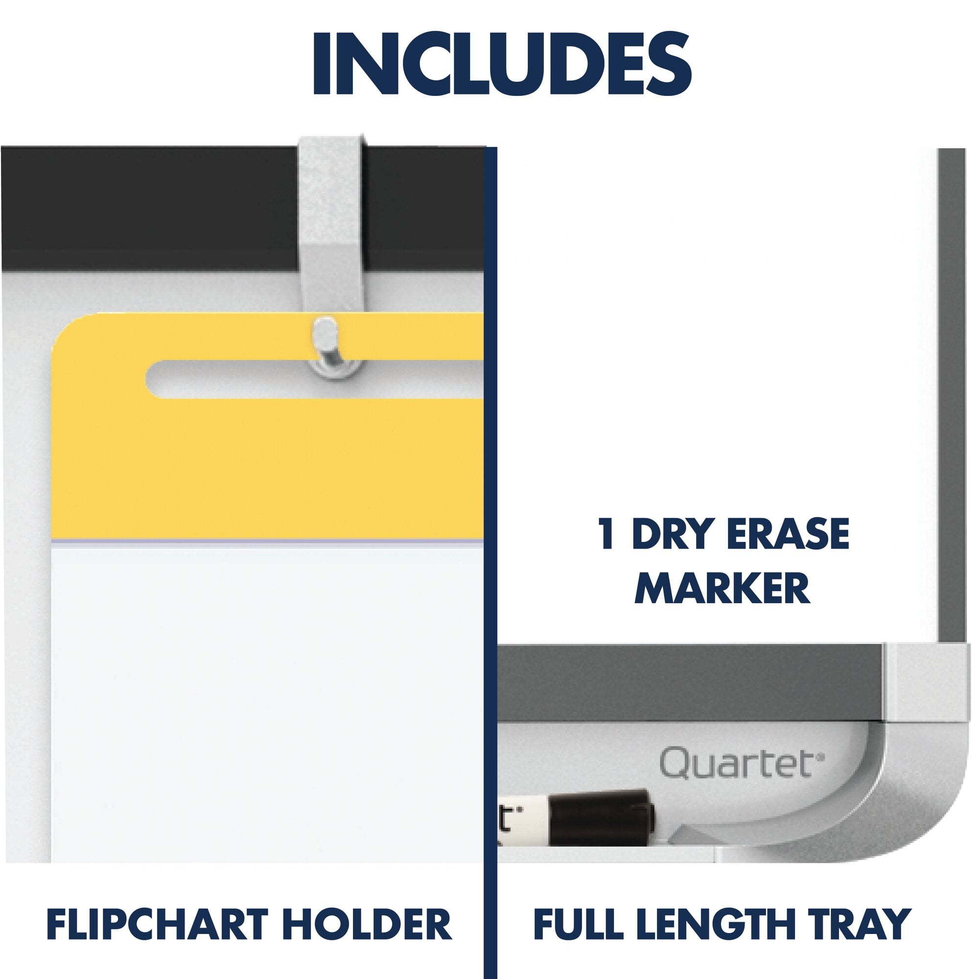 Quartet Prestige 2 Mobile Presentation Easel, Magnetic Whiteboard/Flipchart, 36" x 24", Graphite Finish Frame