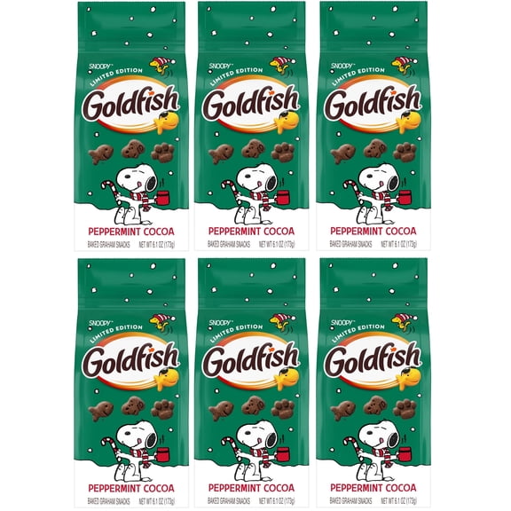Goldfish Snoopy Peppermint Cocoa Graham Crackers 6 Pack