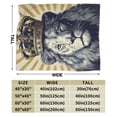 thumbnail image 3 of Lion Blanket Artistic Crowned Lion Design, Decorative Cozy Flannel Throw For Sofa, Sophisticated Nature Art Home Decor 50x40, 3 of 6