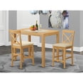 thumbnail image 2 of East West Furniture Yarmouth 3-piece Wood Counter Height Dining Set in Oak, 2 of 6