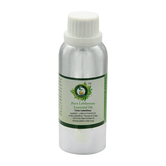 R V Essential Pure Labdanum Essential Oil 1250ml (42oz)- Cistus Ladaniferus (100% Pure and Natural Steam Distilled)