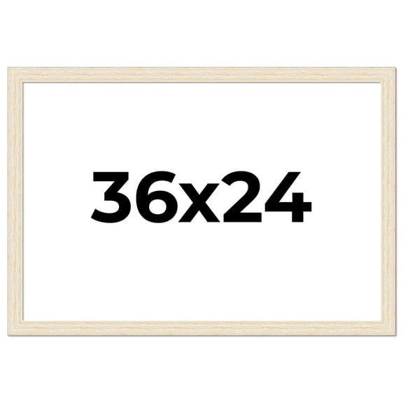 36x24 Frame White Barnwood Picture Frame Includes UV Acrylic Plexiglass, Acid Free Foam Backing