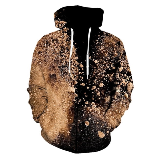 Sudadera con capucha y cremallera con estampado 3D de teñido anudado para hombre, sudaderas con estampado divertido de otoño, jersey deportivo de manga larga a la moda para hombre