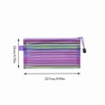 thumbnail image 7 of Lunxisen 4 Pcs Season Tulles Pencil Case Rainbow Zipper Stripe Design Cosmetic Bag Organizer Storage Pouch, 7 of 7