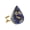 Onyx (Black), variant on Teardrop Adjustable Ring
