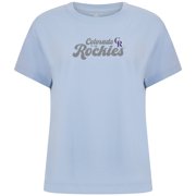 Womens Levelwear Light Blue Colorado Rockies Verve Valerie Big Script T-Shirt