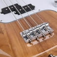 thumbnail image 5 of Zimtown Exquisite Fretted 4-String Solid Body Bass Guitars, Brown, 5 of 5