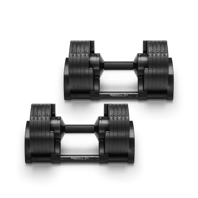 SMRTFT Nuobell Paire d'Haltères Réglables 5-50 lb Aluminium Noir Mat