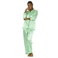 thumbnail image 3 of Up2date Fashion's Women's Long Button-Down Satin Pajamas, 3 of 4