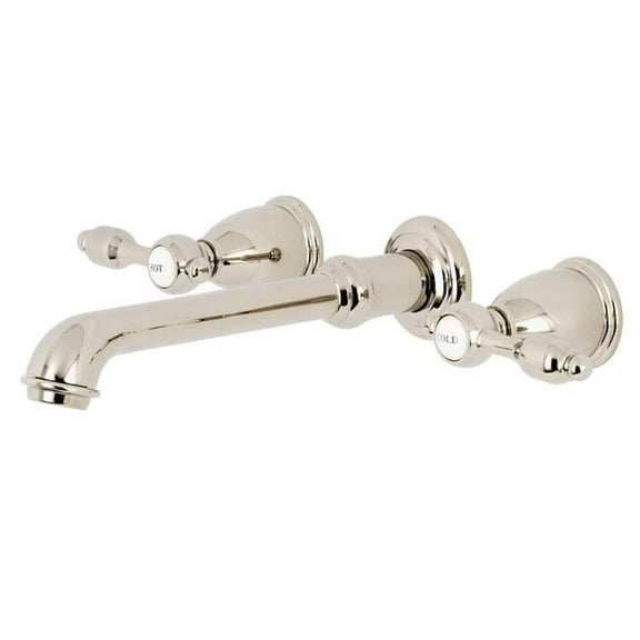 Tudor 2-Handle Wall Mount Roman Tub Faucet, Polished Nickel - 4.75 x 10.44 x 13 in.