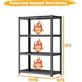thumbnail image 2 of 36''W Garage Shelving Heavy Duty 4-Tier Adjustable Storage Shelves Unit,2800 LBS Metal Utility Rack Shelf for Industries, Warehouses, Basement,Black (54''H x 36''W x 15.7''D), 2 of 8