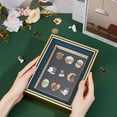 thumbnail image 3 of 1 pc Gold Pin Display Shadow Box 6.7x2x8.7 Inch Pin Collection Display Frame with Clear Window Medal Display Shadow Box Enamel Pin Display Frame for Military Medals Jewelry Pin Collectibles, 3 of 6