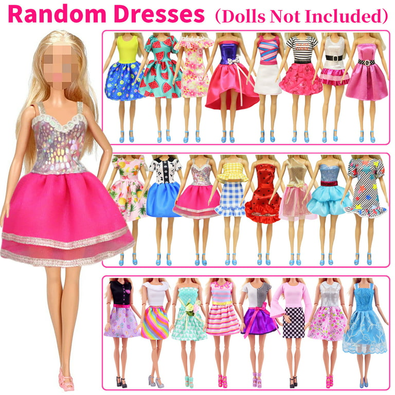 Zita Element zita element 51 pcs 11.5 inch girl doll clothes and  accessories - 6 pcs 11.5 inch girl doll wedding evening party dresses gro