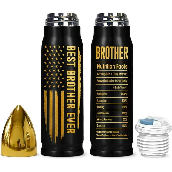 Brother Gifts - Birthday Gift for Brothers From Sister - Christmas Gifts for Bothers - Gift For Big Brother In Law - Brother Bullet Tumbler 17oz