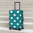 thumbnail image 6 of Hirioo White Polka Dots With Teal Background for Elasticity Suitcase Cover (No luggage Included) Durable Luggage Protector Fits 18-32 Inch Luggage-Medium, 6 of 7