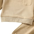 thumbnail image 5 of BULLPIANO Baby Boy Clothes Toddler Fall Winter Outfits Solid Color Crewneck Sweatshirt and Jogger Pants Winter 2Pcs Sweatsuit, 5 of 8