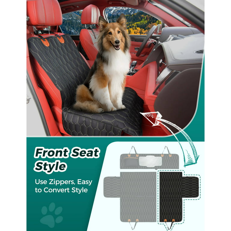 Pet Back Seat Cover - Waterproof Dog Hammock Car Protector - Unique Paw  Design